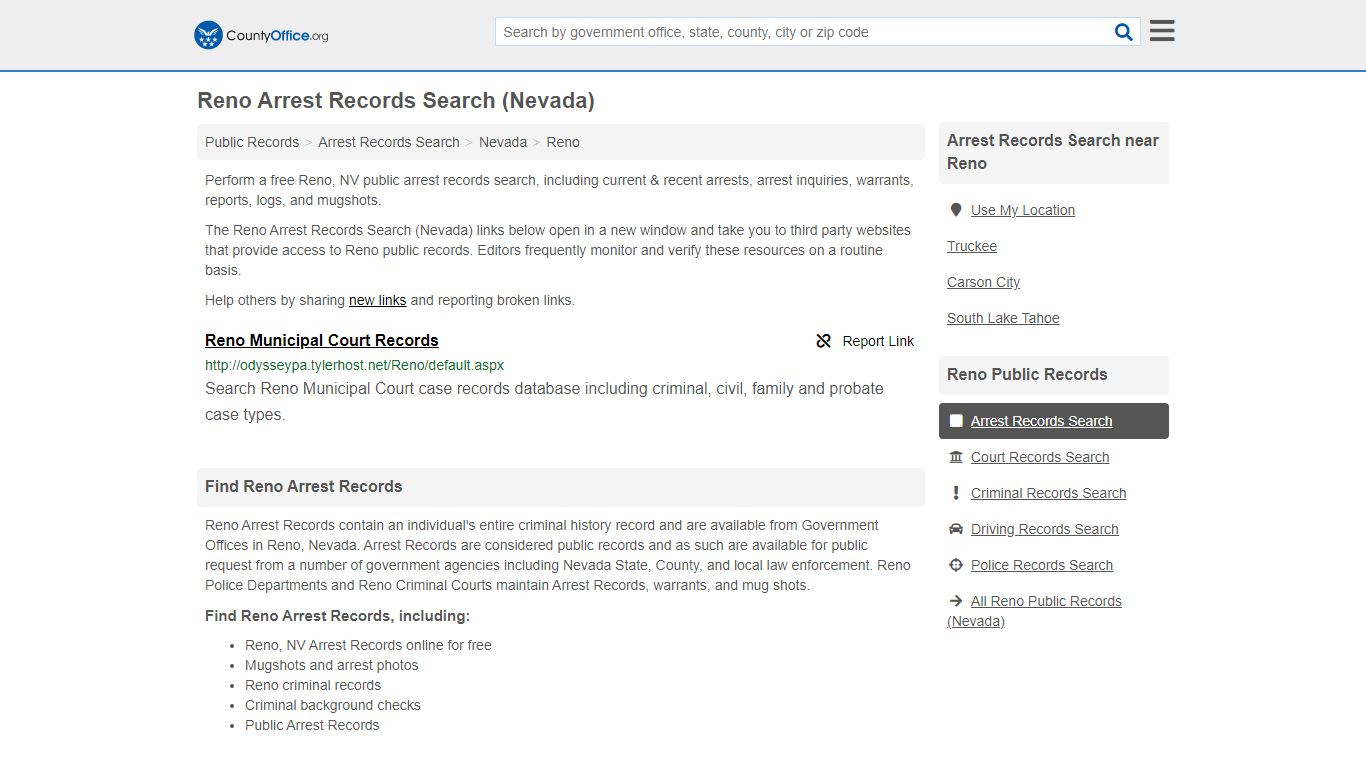 Arrest Records Search - Reno, NV (Arrests & Mugshots)